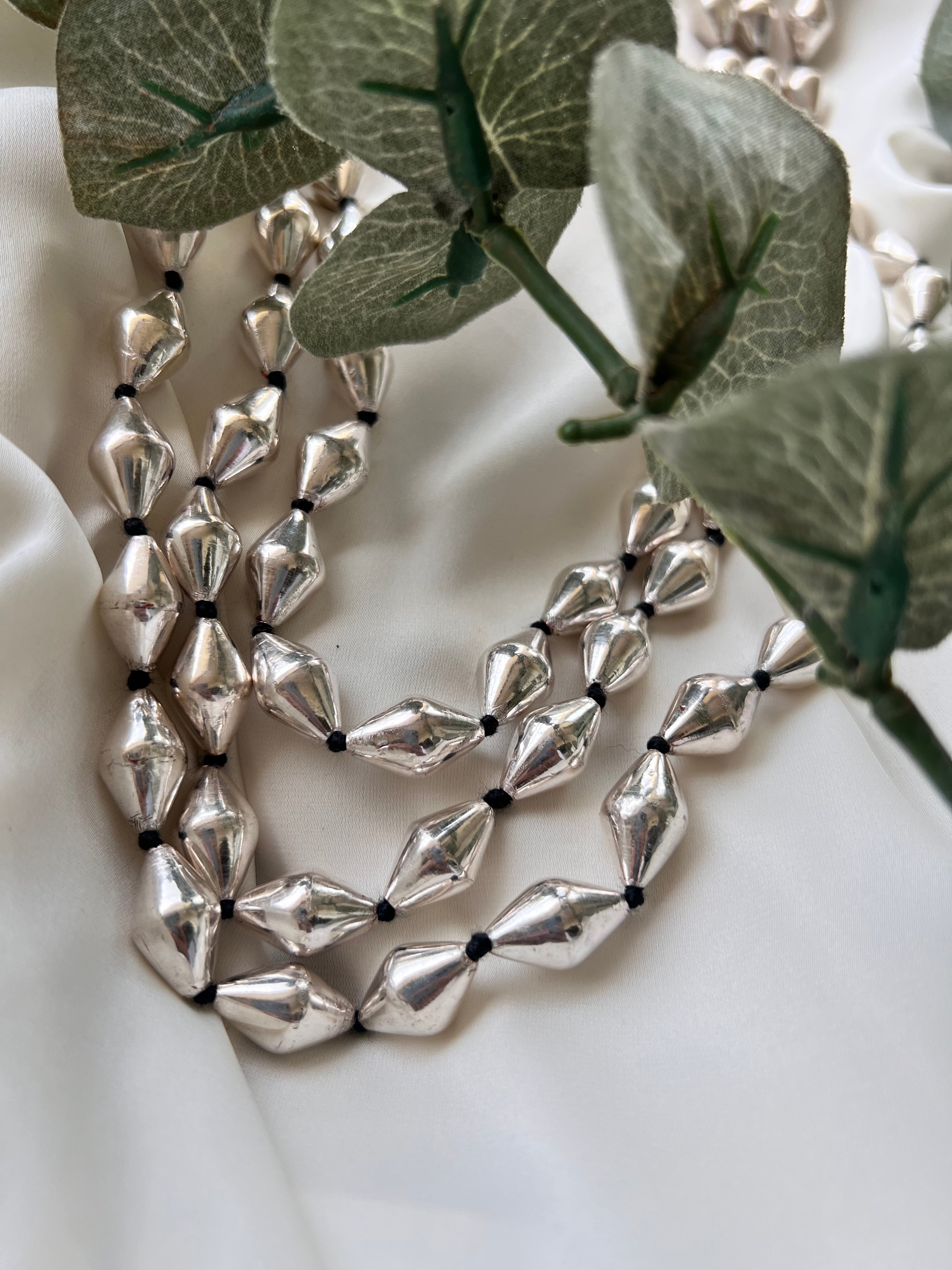 Triple Layer Dholki Beads on Triple Rhythm Necklace