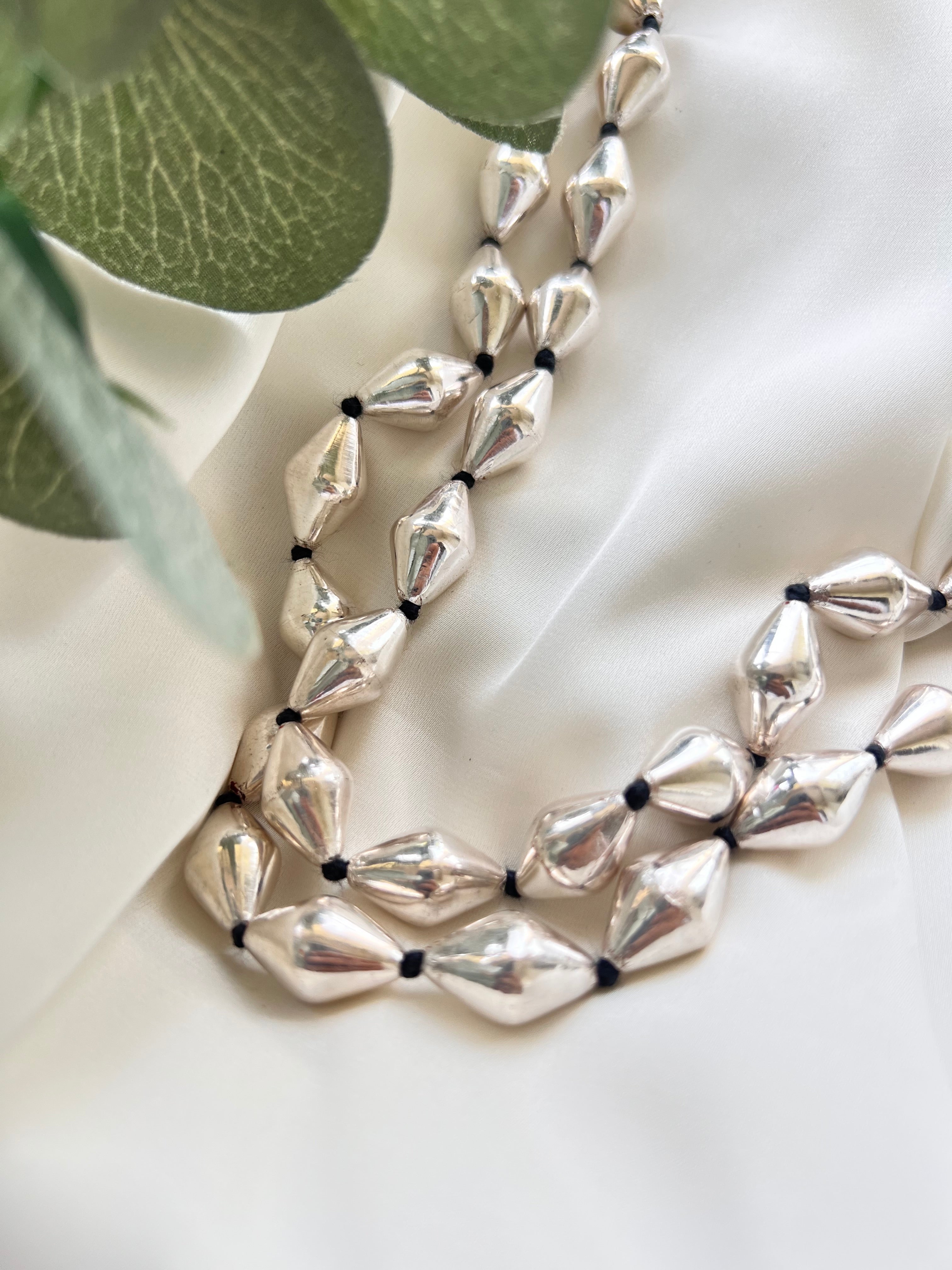 Two Layer Dholki Beads on Rhythms Necklace 