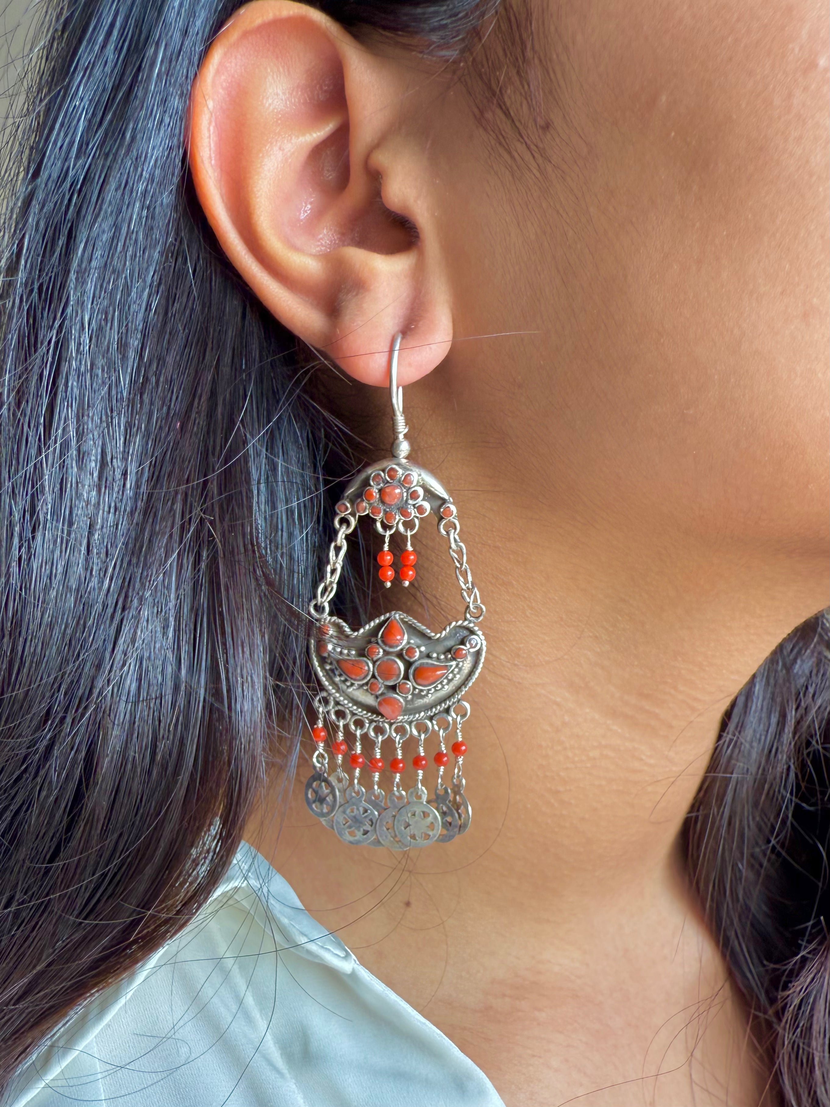 Lal Jharna Earring