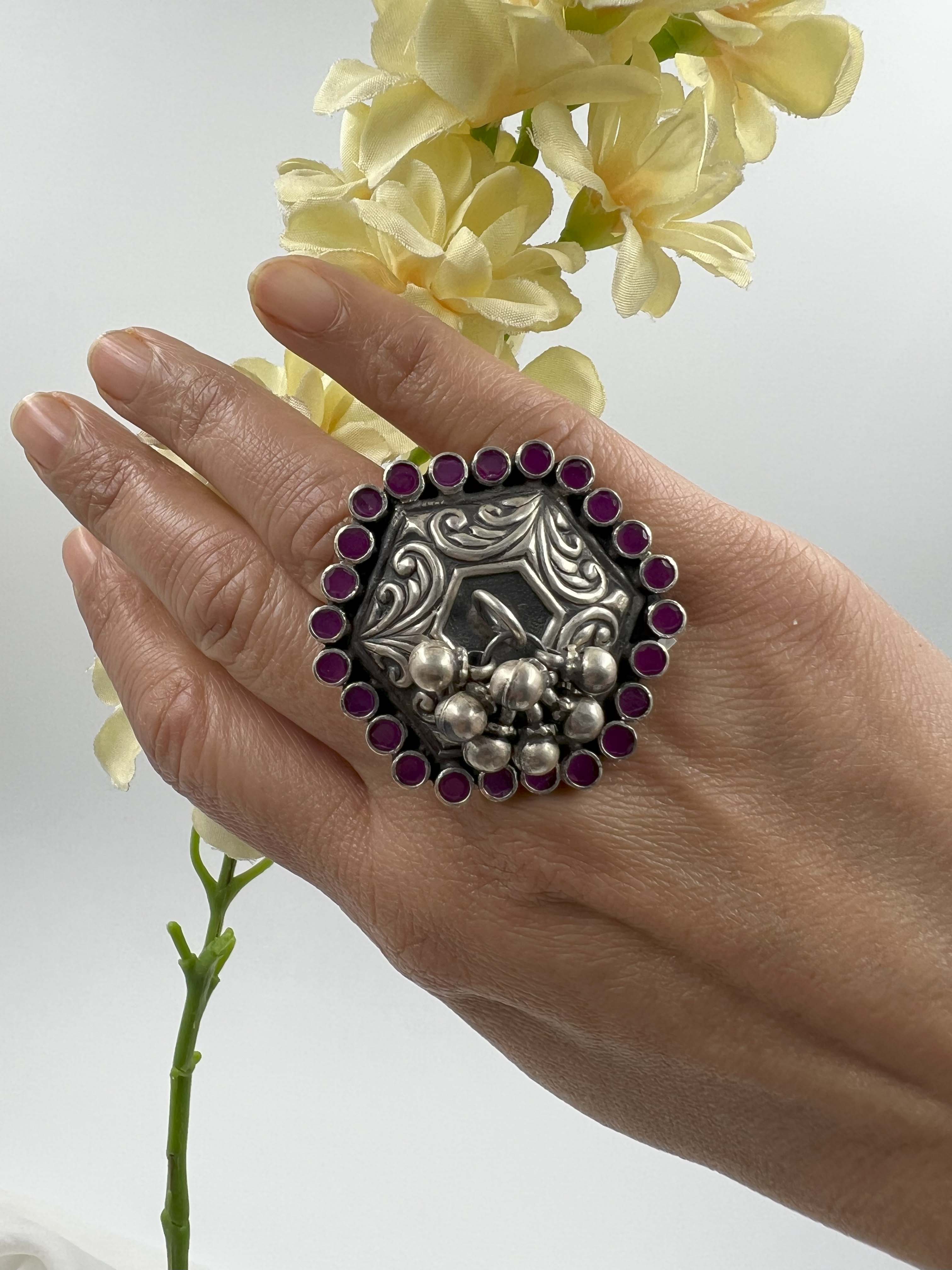 Pink Orbit Grandeur Ring