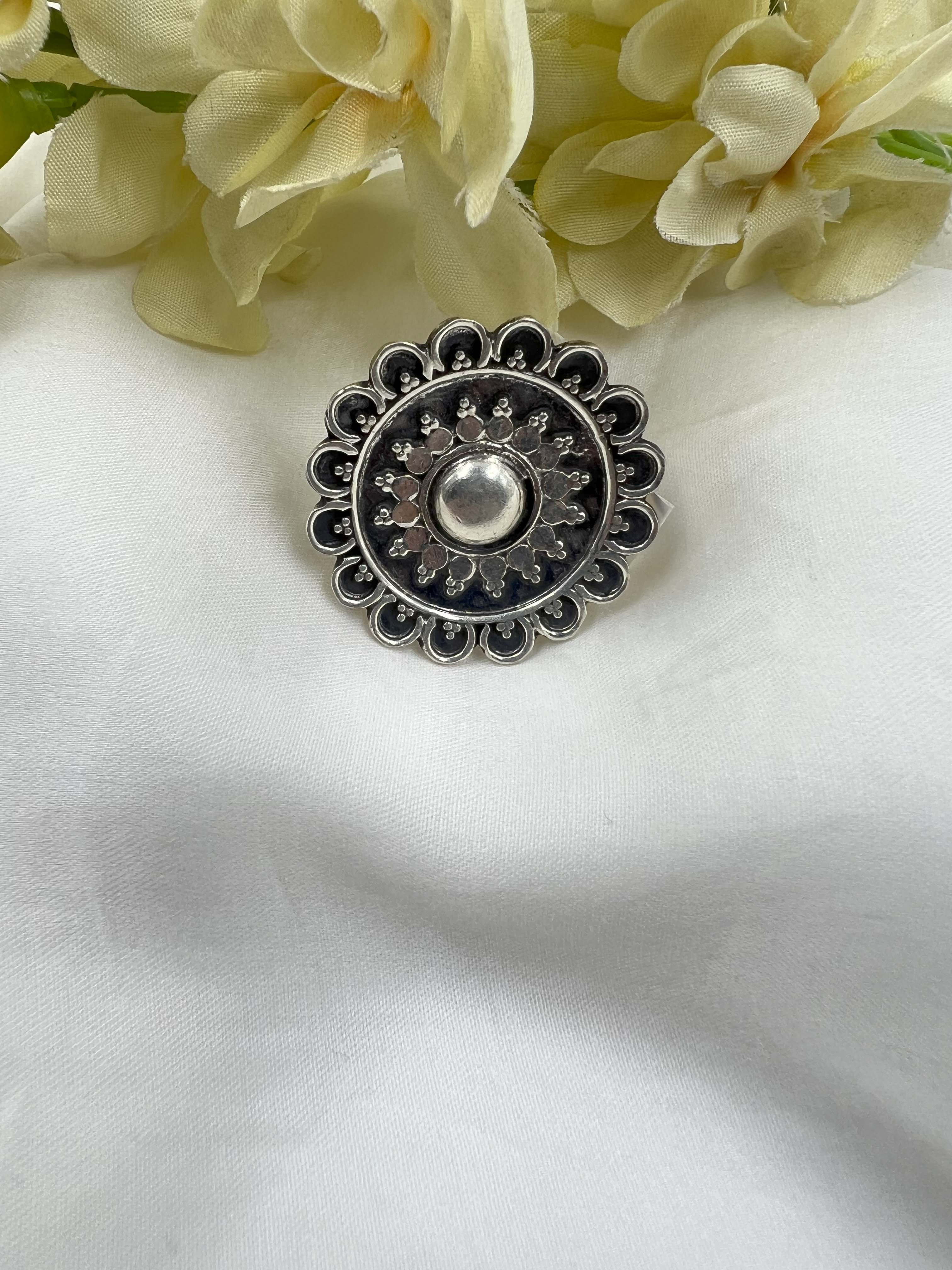 Silver Essence Blossom Ring