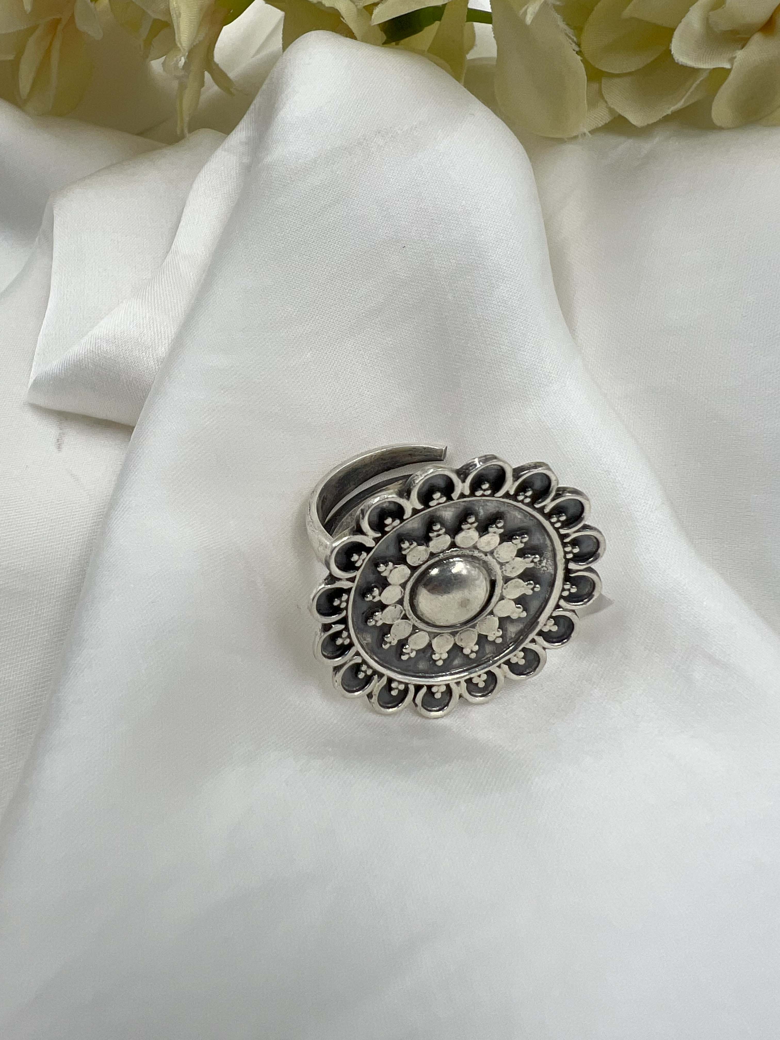 Silver Essence Blossom Ring