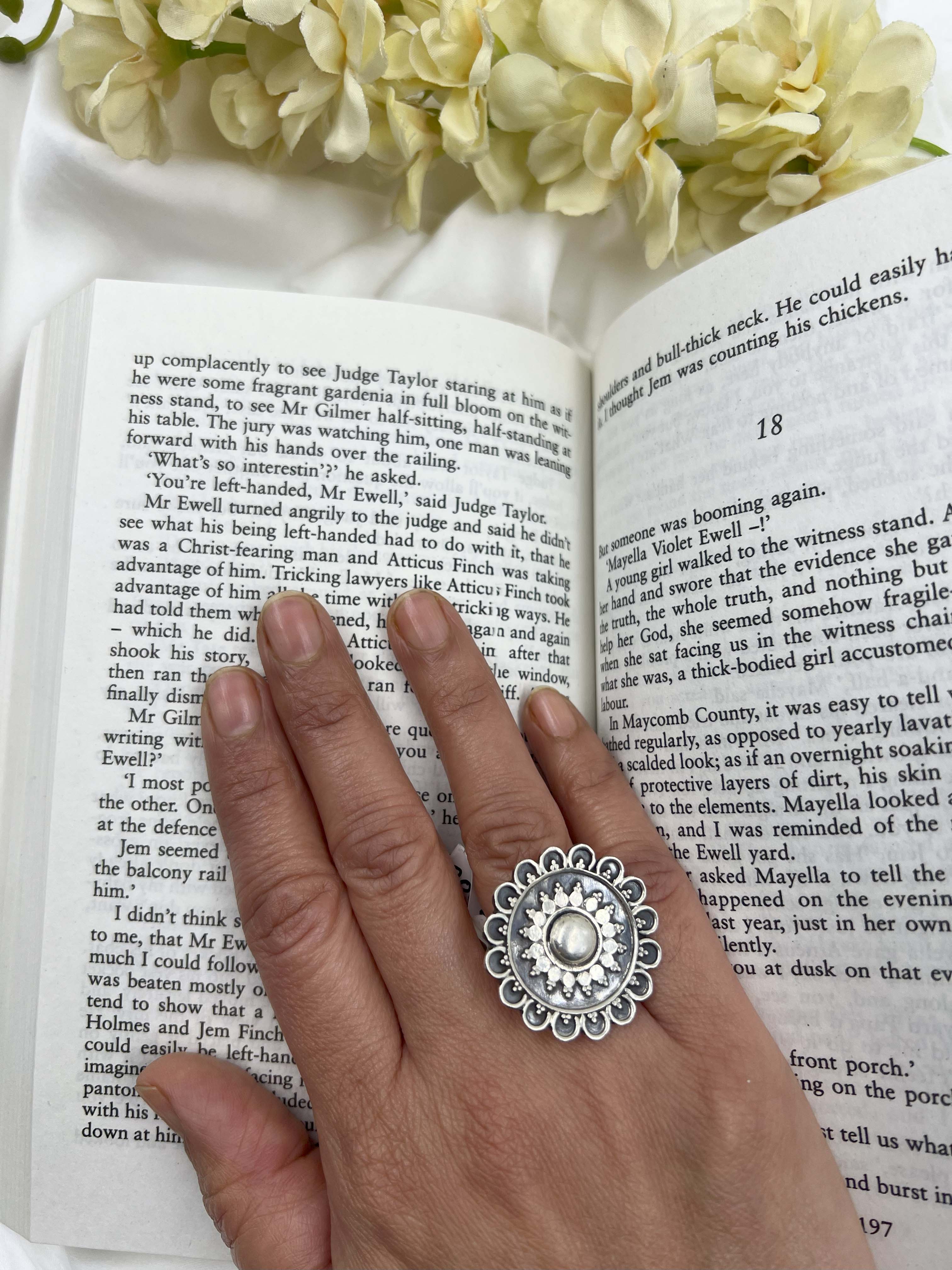 Silver Essence Blossom Ring