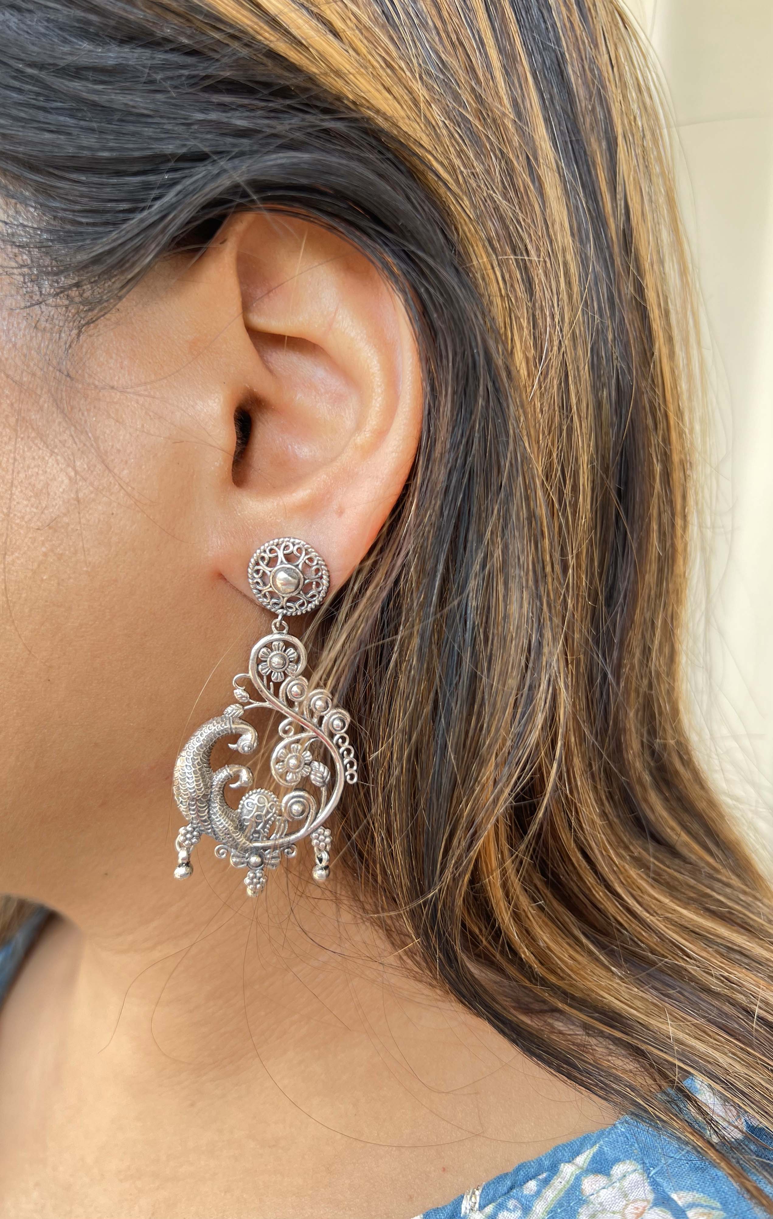 Peacock Plumage Earrings